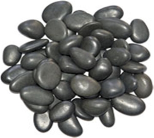 Black Polished Pebble Stones Walkway