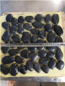 Black Polished Pebble Stones Walkway