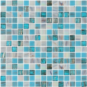 Blue Glass Mosaic Tiles