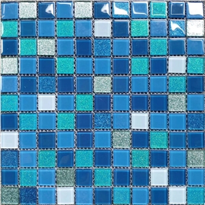 Blue Glass Mosaic Tiles
