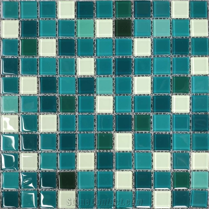 Blue Glass Mosaic Tiles