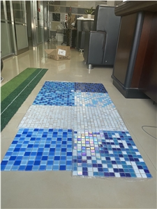 Blue Glass Mosaic Tiles