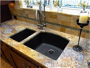 Brazil Typhoon Bordeaux Granite Slabs