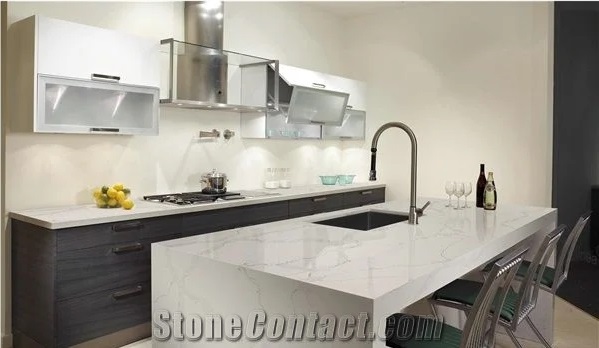 Calacatta White Quartz Slabs,Statuario Cararra