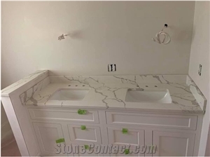 Calacatta White Quartz Slabs,Statuario Cararra