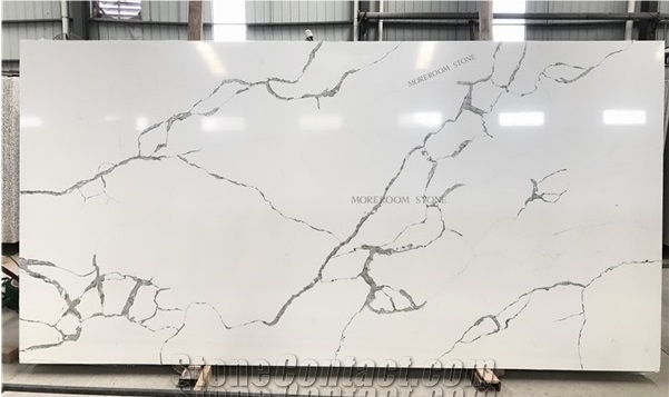 Hot Sale Calacatta White Quartz Slabs