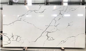 Hot Sale Calacatta White Quartz Slabs