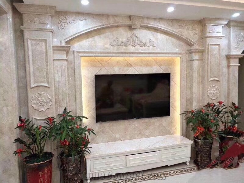 Cappucino Beige Marble Slabs-Polished