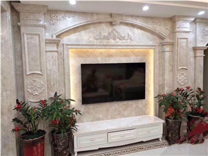 Cappucino Beige Marble Slabs-Polished