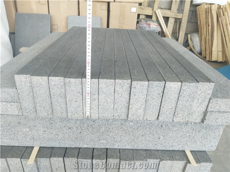 China Hebei Black G694 Surface Flamed Curbstone