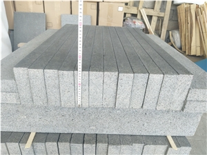China Hebei Black G694 Surface Flamed Curbstone