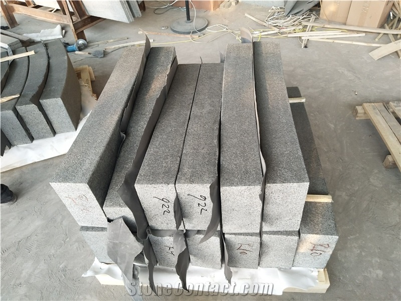 China Hebei Black G694 Surface Flamed Curbstone