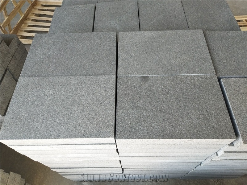 China Hebei Black Surface Flamed Paving Stone