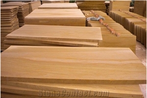 China Yellow Sandstone Slabs Flooring Wall