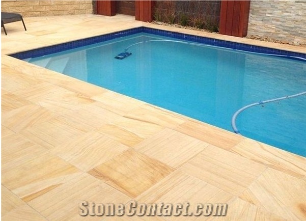 China Yellow Sandstone Slabs Flooring Wall