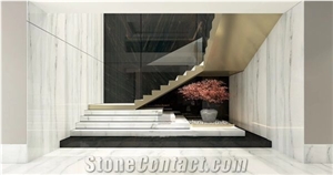 Classic White, Elegant White Marble Slab for Hotel