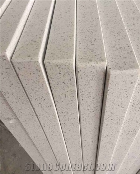 Crystal White Color Quartz Slabs