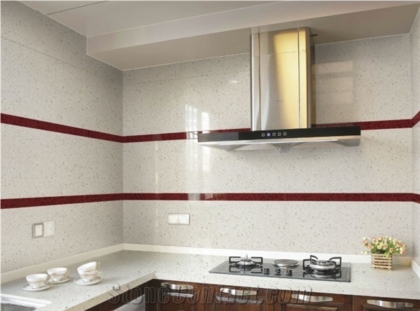 Crystal White Color Quartz Slabs