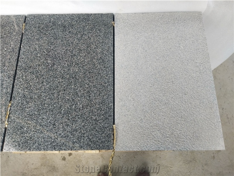 G343 Shandong Grey Granite Bush Hammered Pavings