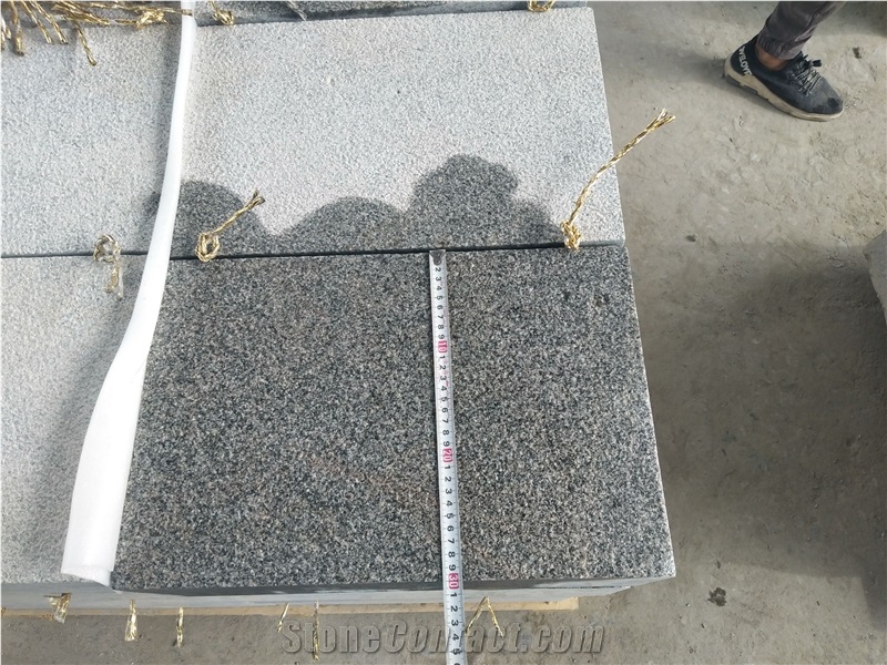 G343 Shandong Grey Granite Bush Hammered Pavings
