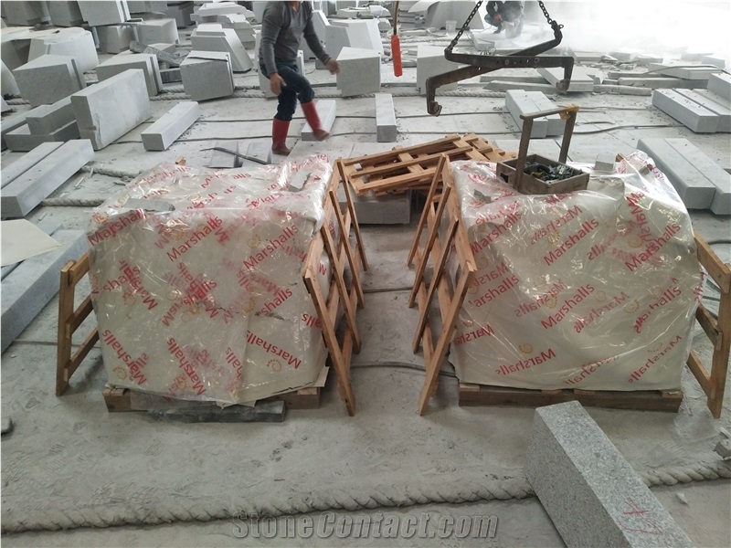 G623 Chinese Grey Granite Bush Hammered Curbstone