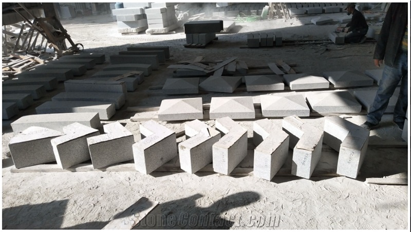 G623 Chinese Grey Granite Bush Hammered Curbstone