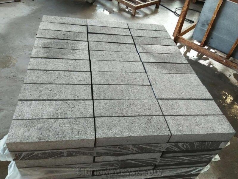 G654 Tumbled Flamed Granite Paver Blind Cube Stone