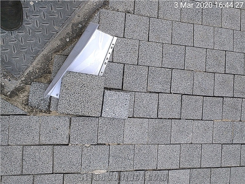 G654 Tumbled Flamed Granite Paver Blind Cube Stone