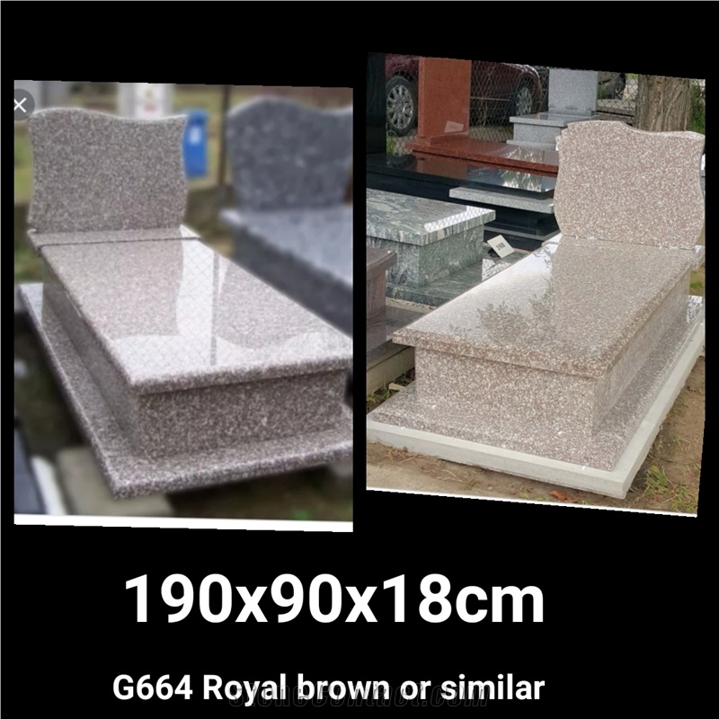 G664 Pink Granite New Tombstone Headstone Monument