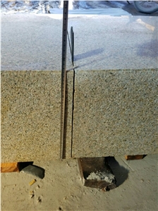G682 Yellow Rust Stone, Outdoor Stone Chair