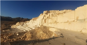 Golden White Marble Rough Blocks Iran White Marble