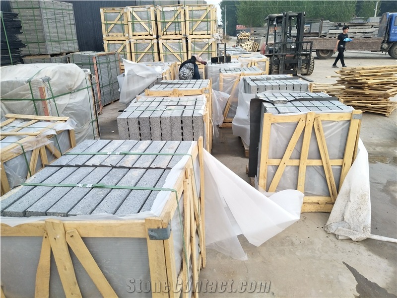Hebei Black G694 Sand Blasted Blind Stone Pavers