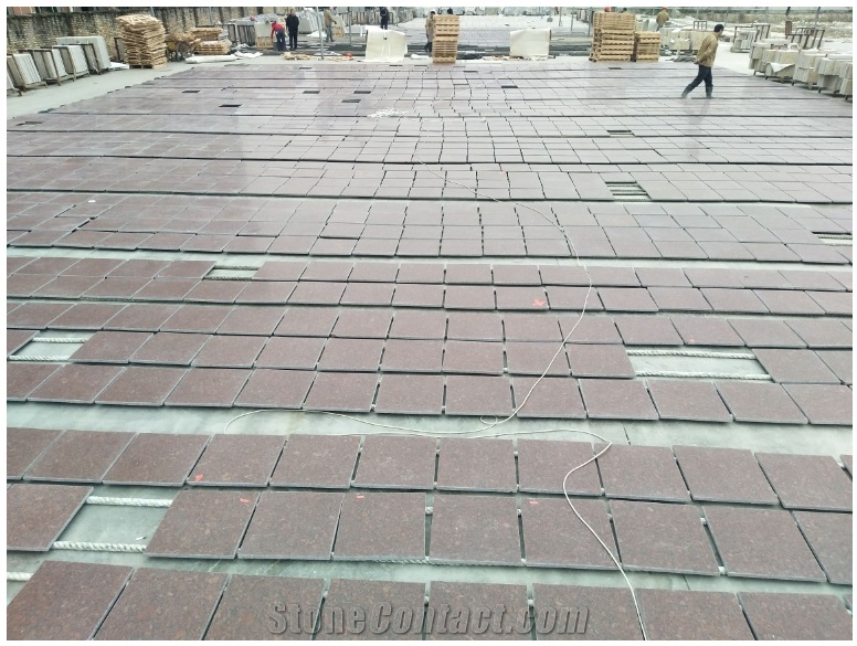 Imperial Red Granite Honed Floor Covering