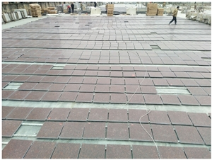 Imperial Red Granite Honed Floor Covering