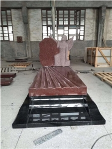India Imperial Red Granite Monument Tombstone Head