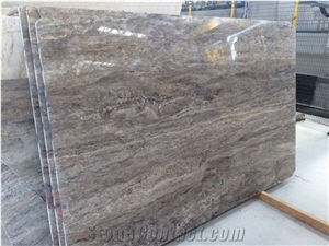 Iran Silver Grey Travertine Slabs Honed Tilles
