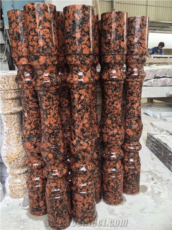 Red Carmen Red Baltic Granite  Balustrades