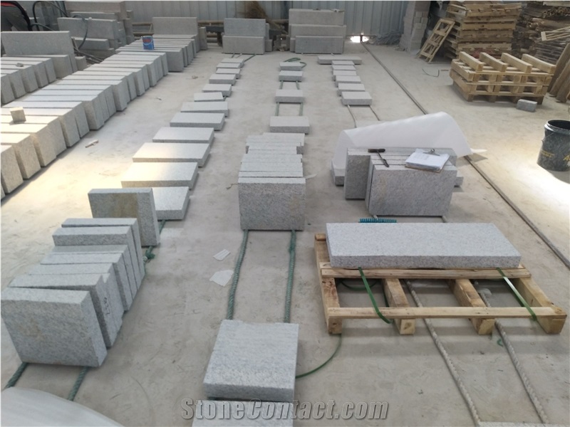 Light Grey G358 Granite Bush Hammered Pavers