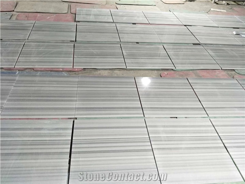 Marmara White Equator Straigt Vein Marble Slabs