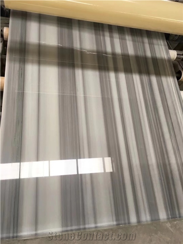 Marmara White Equator Straigt Vein Marble Slabs