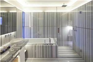 Marmara White Equator Straigt Vein Marble Slabs
