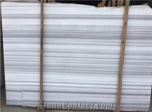 Marmara White Equator Straigt Vein Marble Slabs