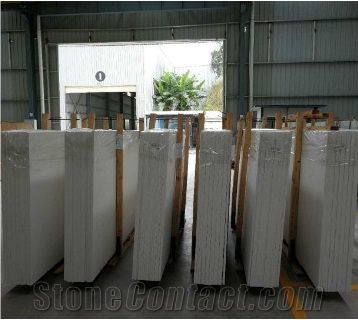 Marmara White Equator Straigt Vein Marble Slabs