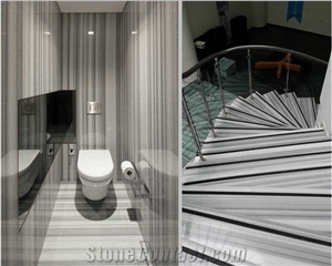 Marmara White Equator Straigt Vein Marble Slabs
