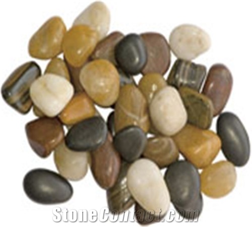 Mix Color Polished  Colorful Pebble Stones