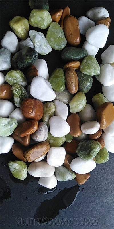 Mix Color Polished  Colorful Pebble Stones