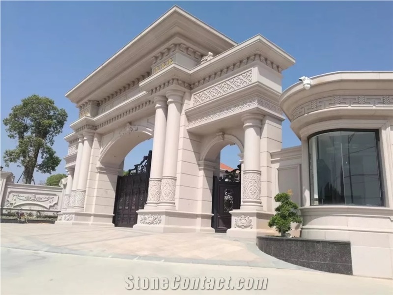 Moca Cream Limestone  Slabs Creme Beige  Facades
