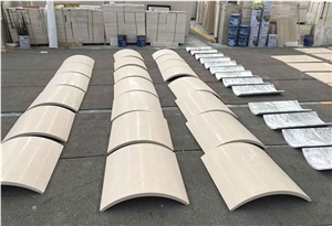 Moca Creme Limestone Porch Column Pillar Entrance