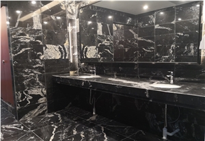 Nero Fantasy, China Black Marble Flooring Tiles