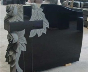 Shanxi Black Granite Monument Headstone Gravestone